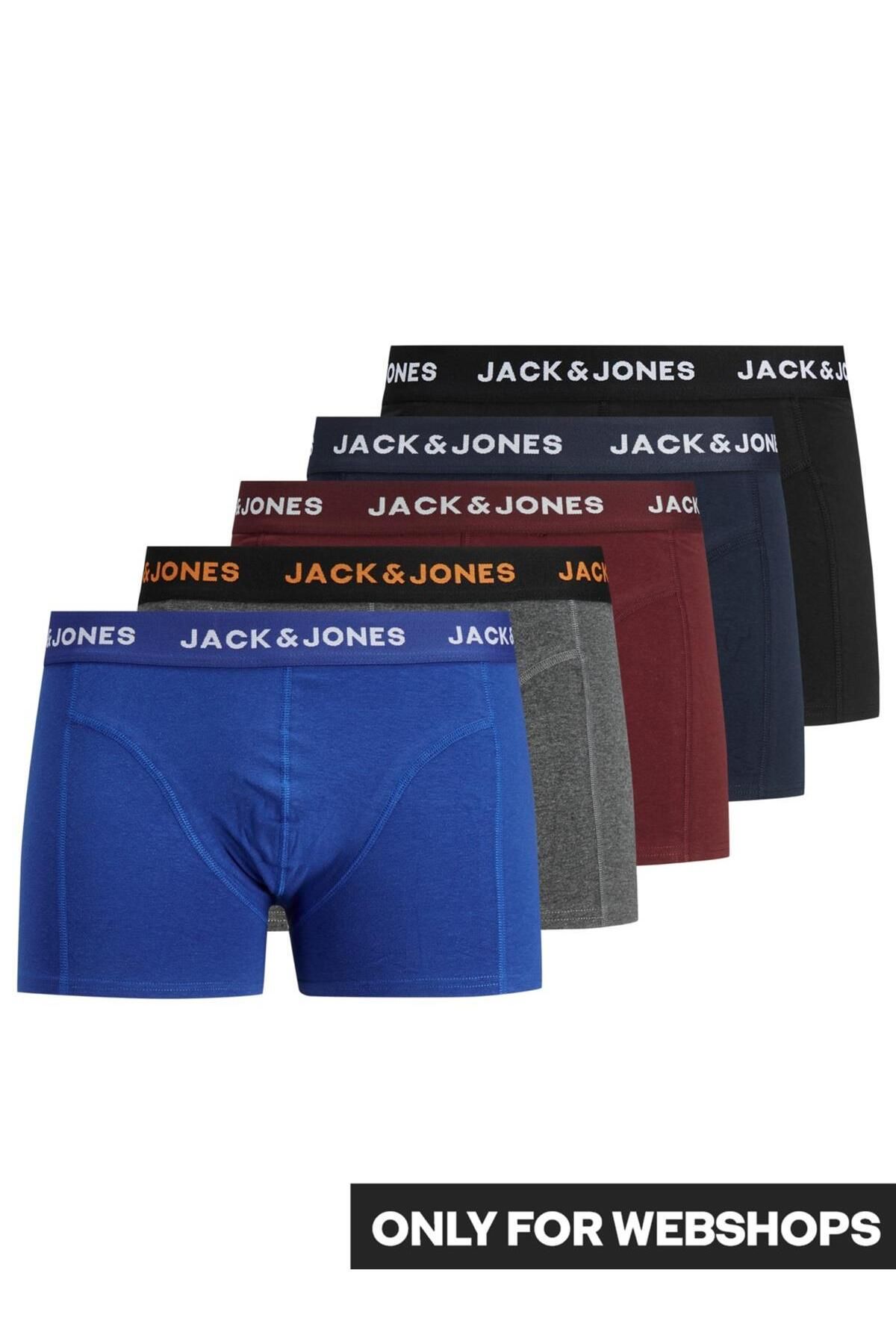 Jack & Jones KOPYA - Jack Jones Lıver 5 Li Paket Erkek Boxer