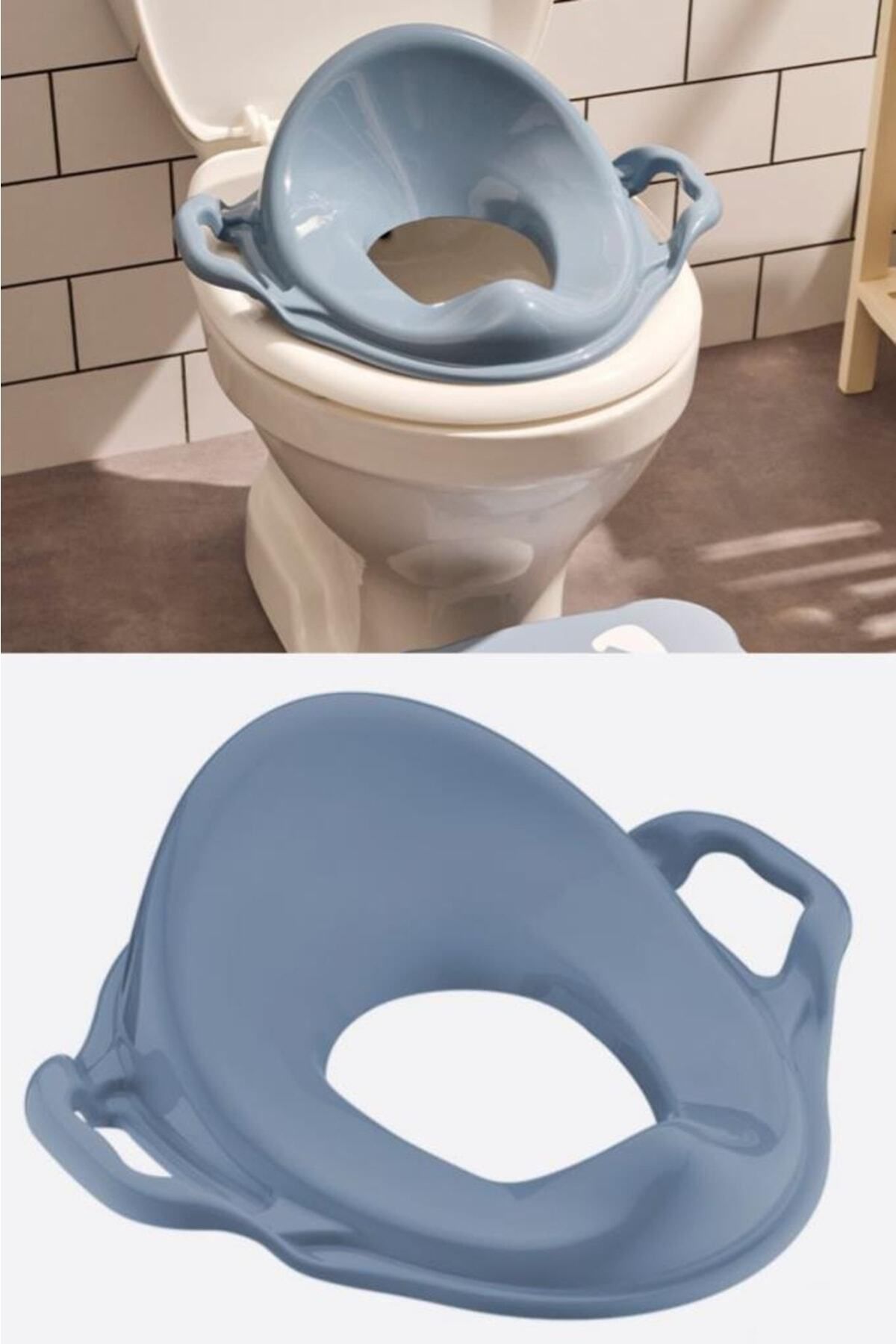 Sepetkitchen Çocuk Kulplu Klozet Kapağı Adaptörü – Tuvalet Eğitimi Alıştırma Oturağı