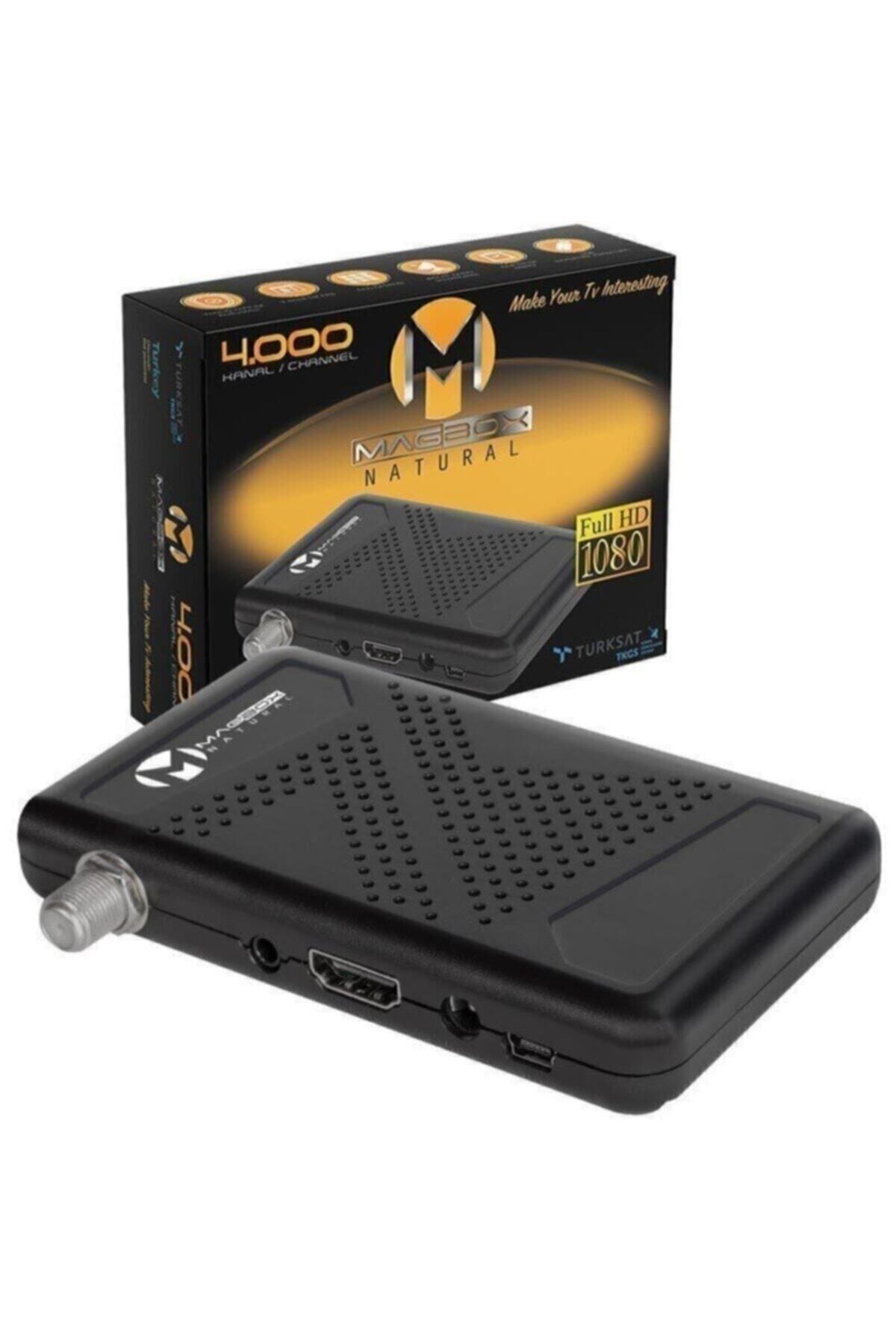 MAGBOX Natural Full Hd-usb Mini Uydu Alıcısı (Kanallar Yüklü + Kumanda + Alıcı + Hdmı Kablo)