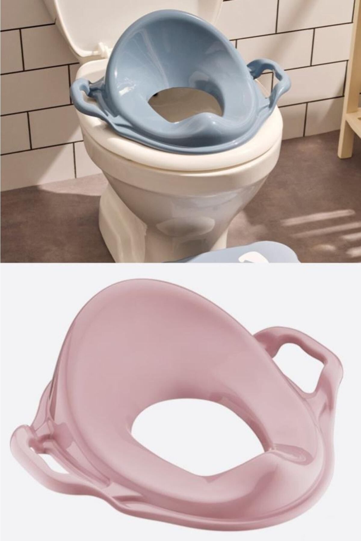 Sepetkitchen Unisex Çocuk Kulplu Klozet Kapağı Adaptörü – Tuvalet Eğitimi Alıştırma Oturağı