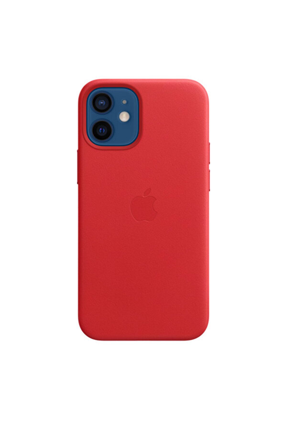 Apple Mhk73Zm/A iPhone 12 Mini Uyumlu MagSafe Özellikli Deri Kılıf Product(Red)