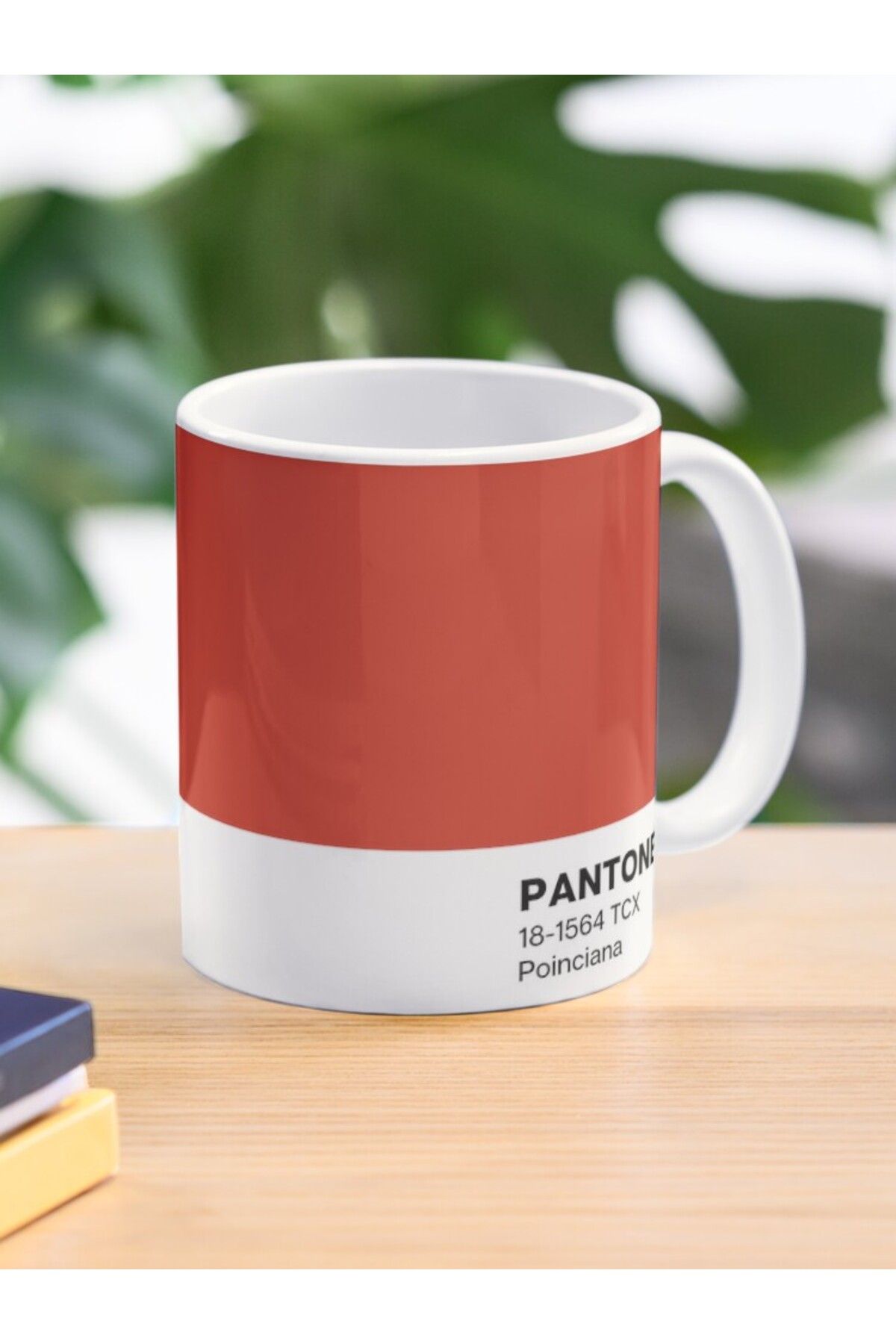 w house Baskılı Kupa Bardak 005447 - Pantone Poinciana Coffee Mug