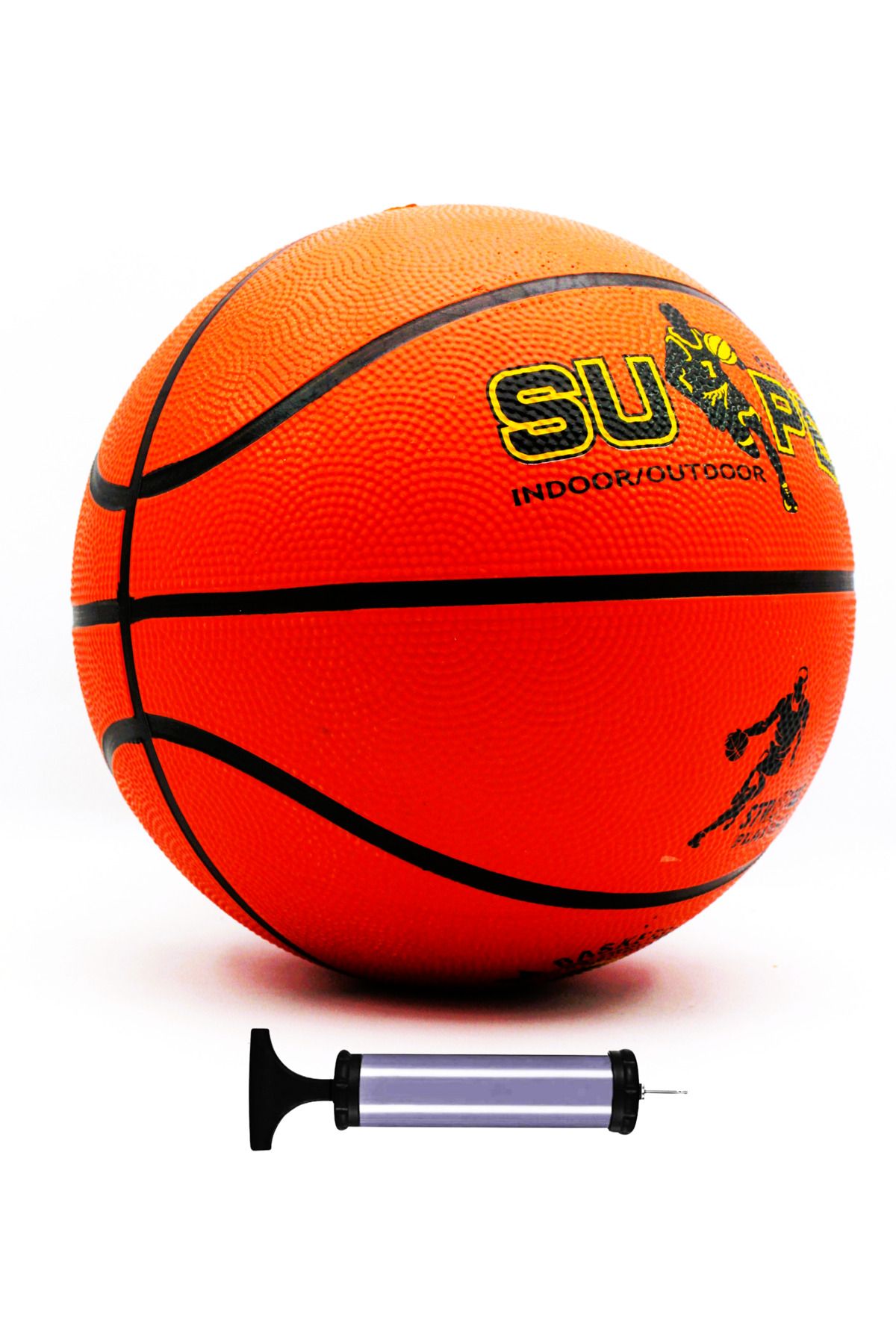 Genel Markalar Pompa dahildir Basketbol Topu Iç Dış Mekan Pompa Hediyeli 7 Numara Turuncu Turuncu 7 Numara