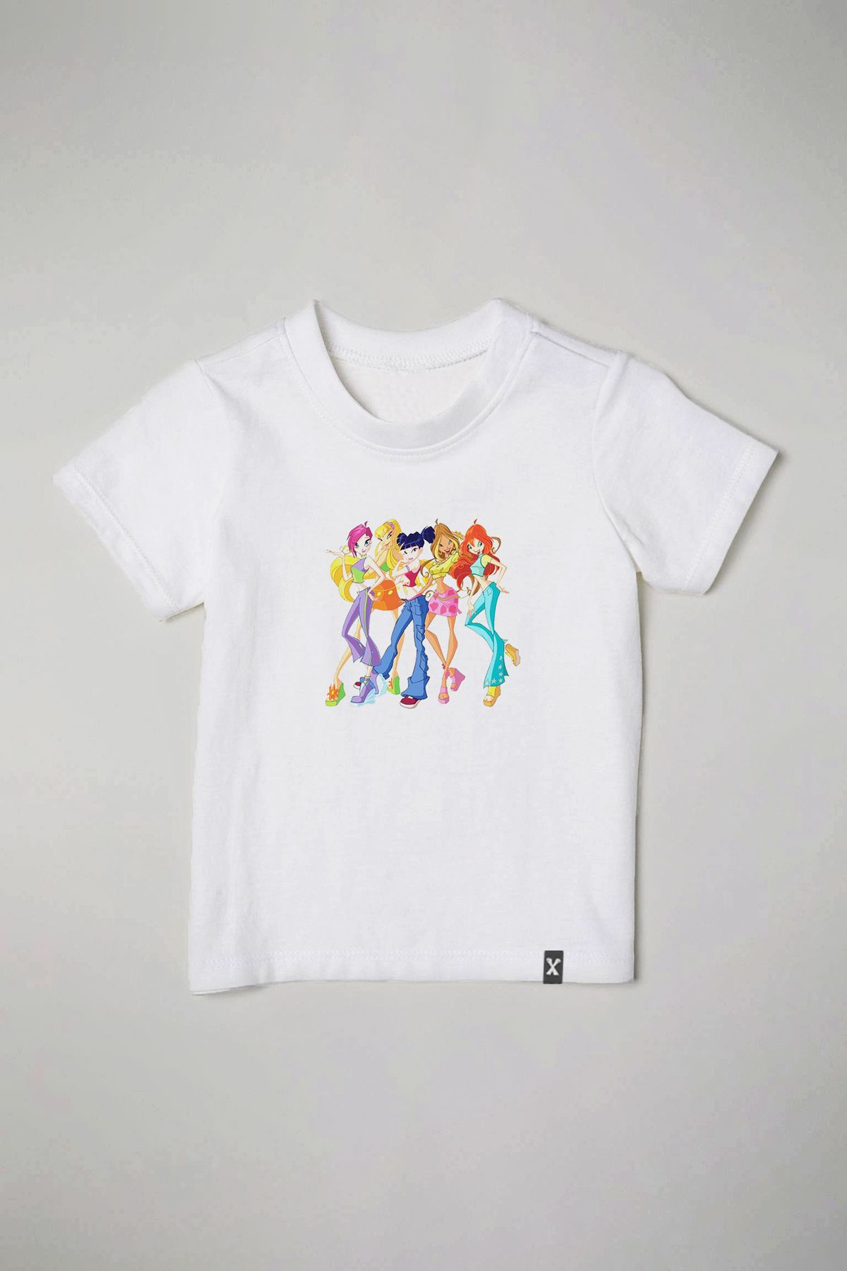 Clothy Fashion Winx Club Çizgi Film Karakterleri Baskılı Tasarım Bebek Çocuk Tişört