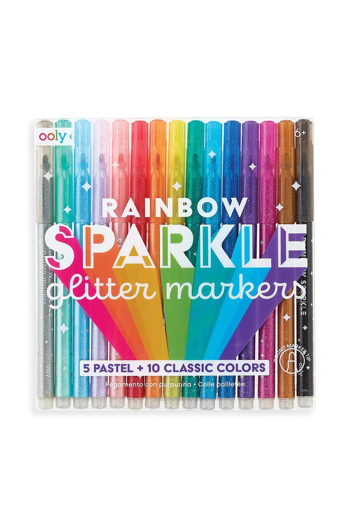 Ooly Rainbow Sparkle Simli 15’li Keçeli Kalem