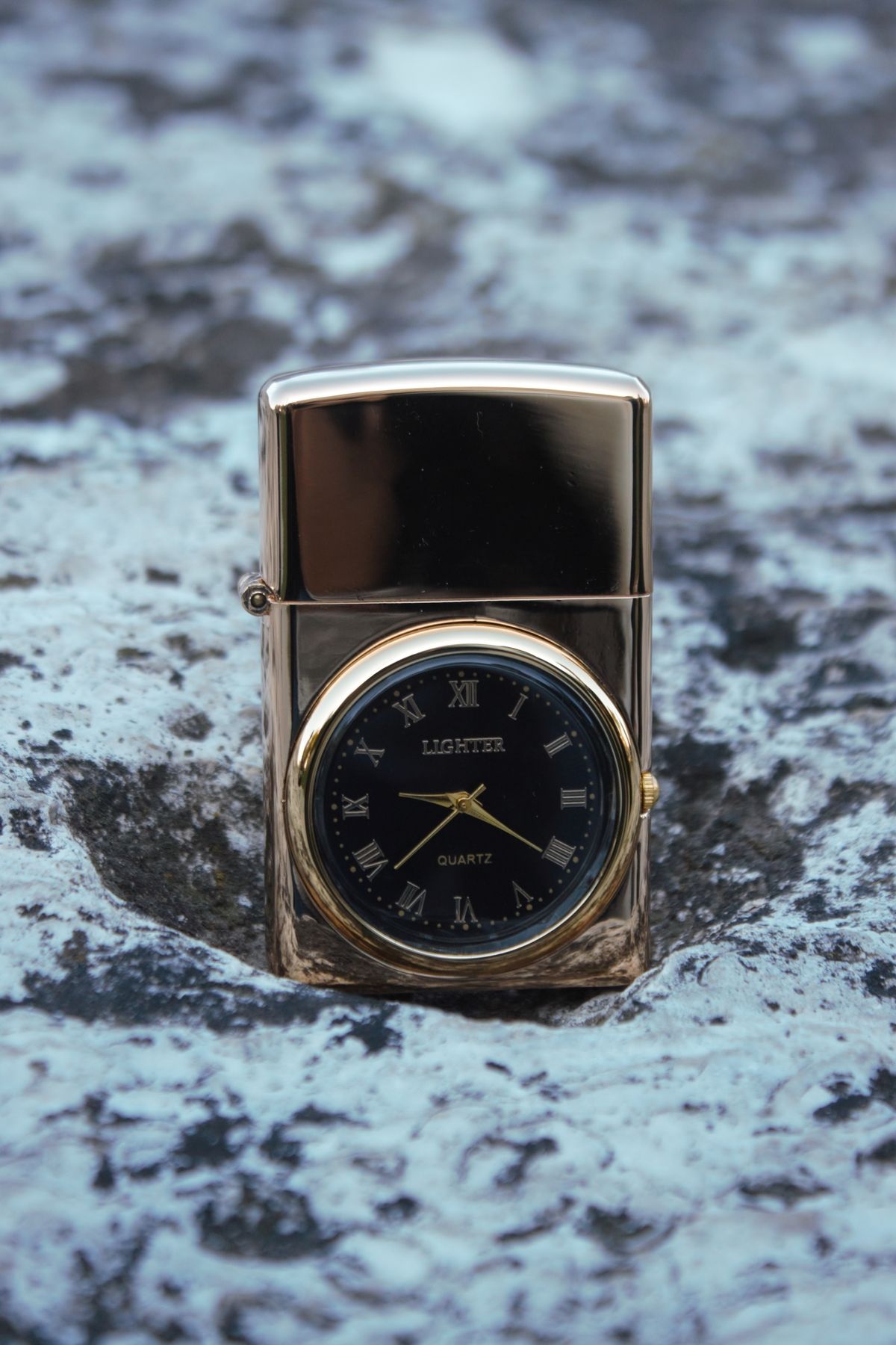 Zenit Çakmak Saatli Zippo Tarzı Tek Torch Çakmak