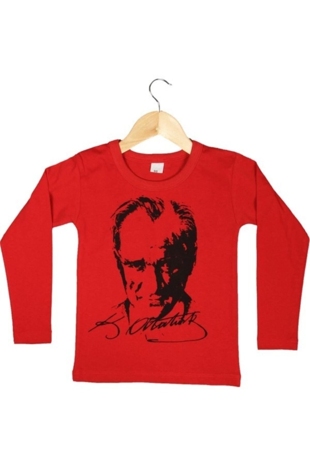 Dragora Atatürk Baskılı Uzun Kollu Süper Kalite Çocuk T-shirt
