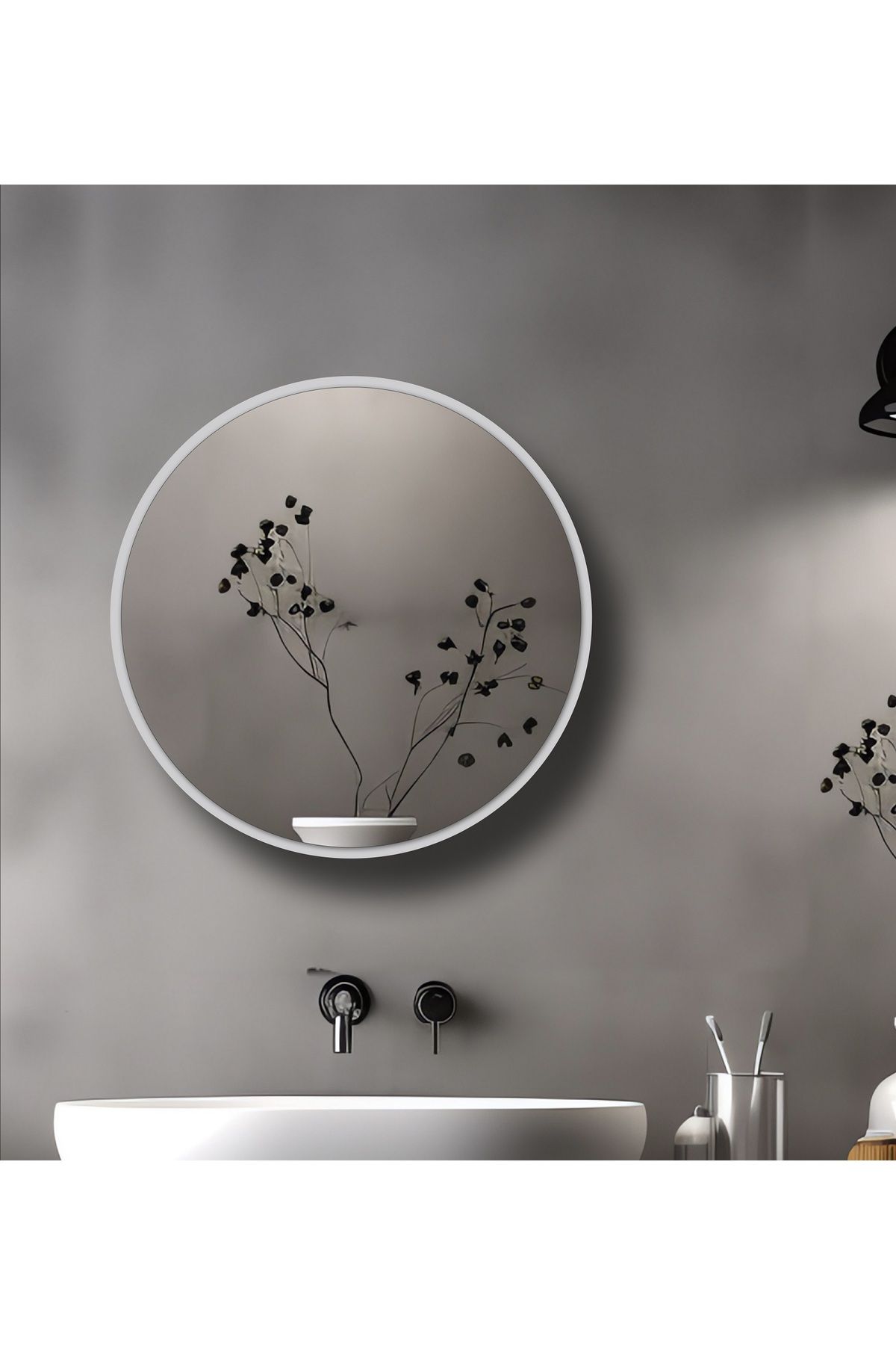 FLORADESİGN Fulya Aynalı Banyo Dolabı /banyo Dolabı Aynalı / Lavabo Üstü Dolap / (BEYAZ) 60cm