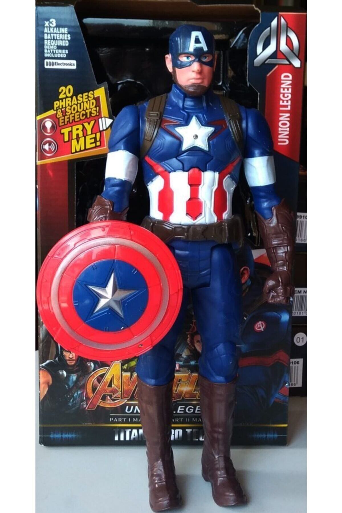 AVENGERS Captain America Figür 30 Cm Işıklı Sesli Kaptan Amerika Figür