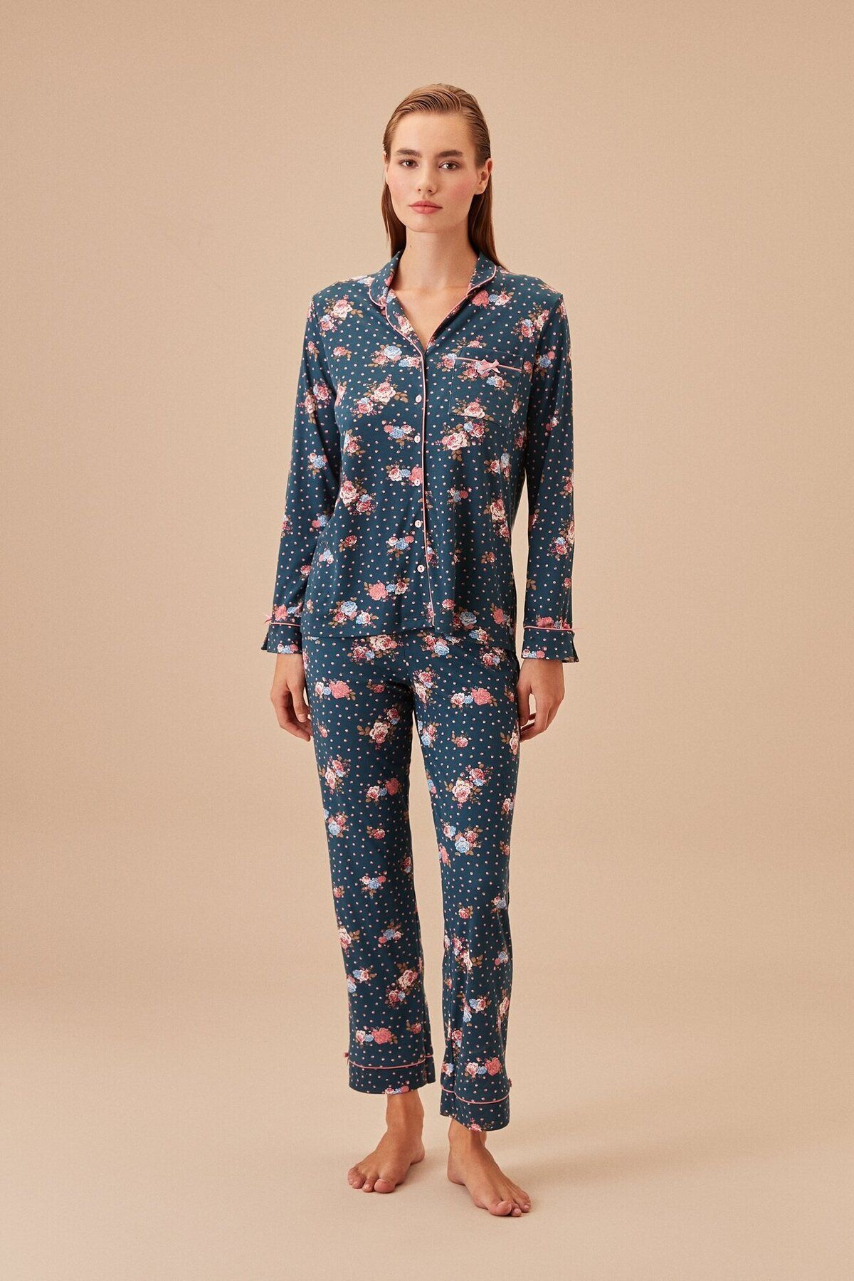 Suwen Young Mother Maskülen Pijama Takımı