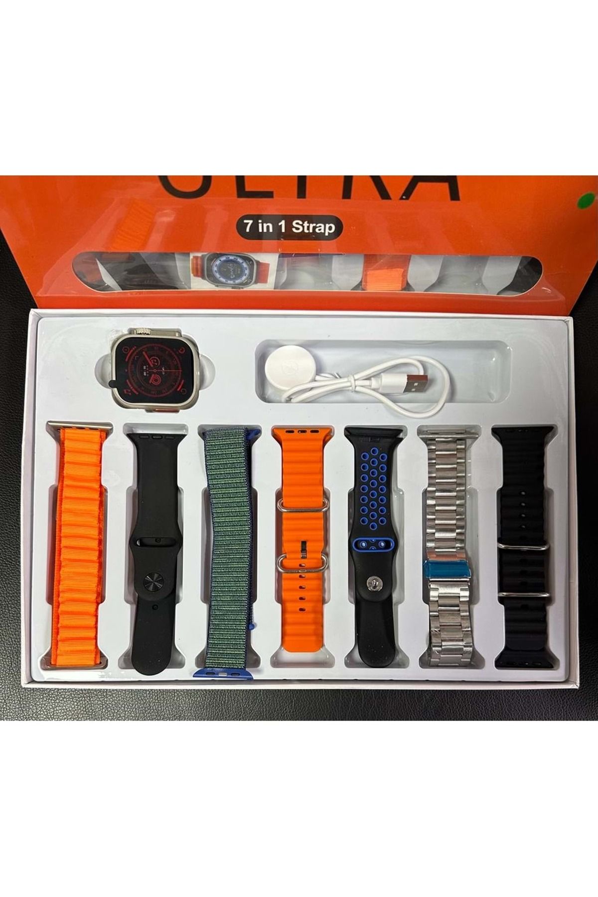 ULTRA8 makesis Watch Ultra 8 - Ultra 7 in 1 (7 Kordonlu Akıllı Saat) 49mm