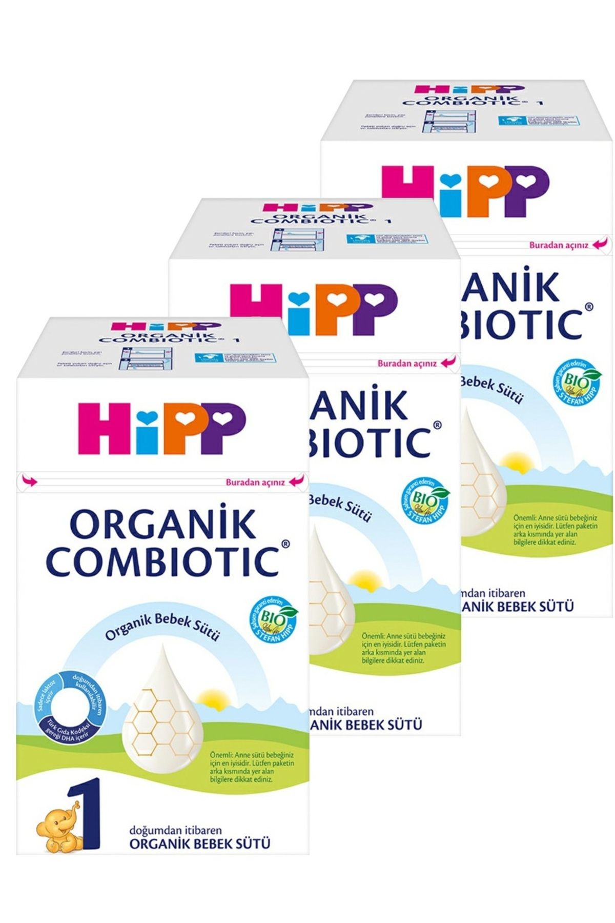 Hipp 1 Organik Bebek Sütü Combiotic 800 gr X 3 Adet