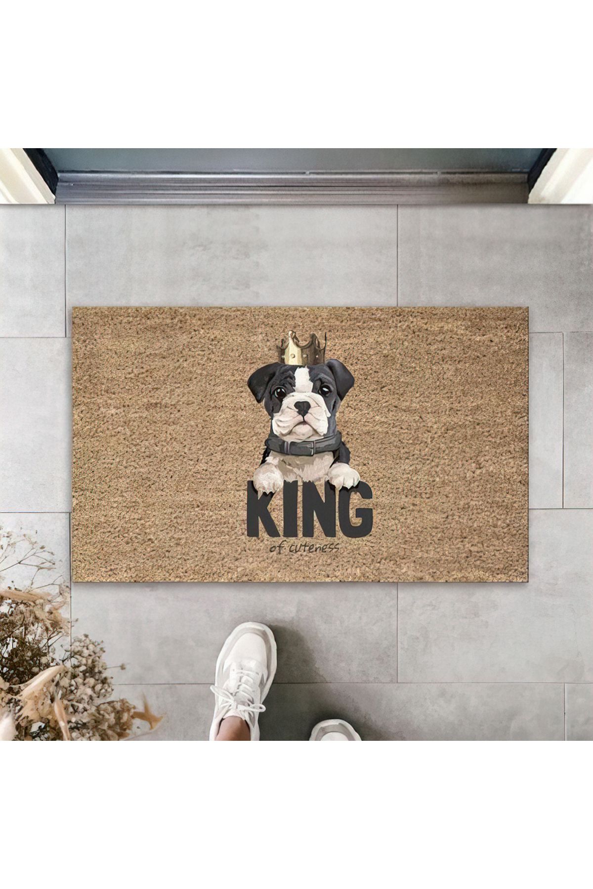 carpetya King Köpek Dekoratif Kapı Paspası BS011-232