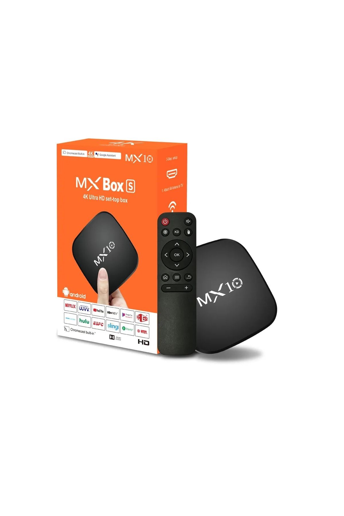 Mmctech Akıllı TV kutusu Mx BoxS Android 7.1 TV kutusu 2.4G Wifi Allwinner RK3228 8gb Rom Tv Box