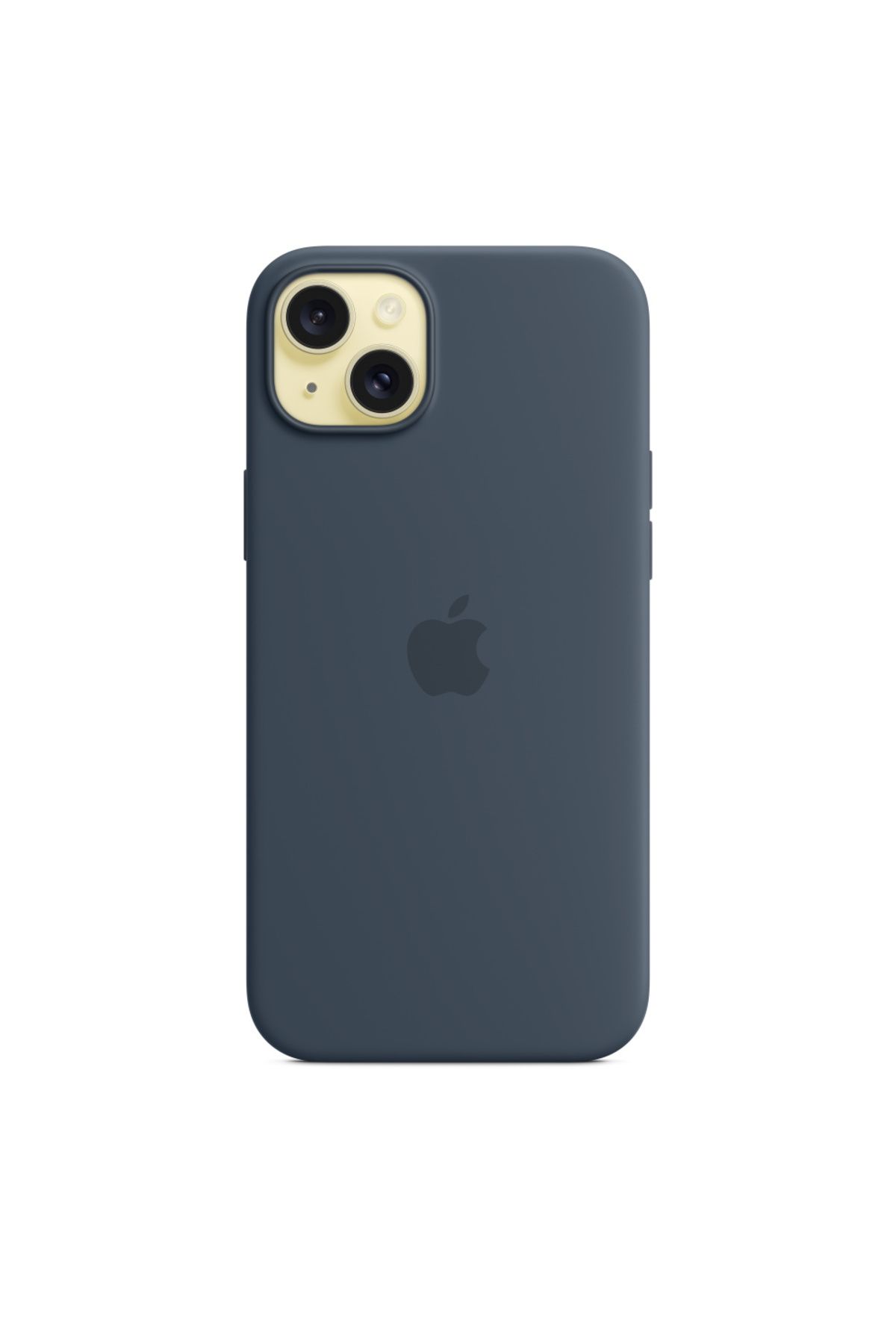 Apple iPhone 15 Plus  Uyumlu MagSafe Özellikli Silikon Kılıf - Fırtına Mavisi