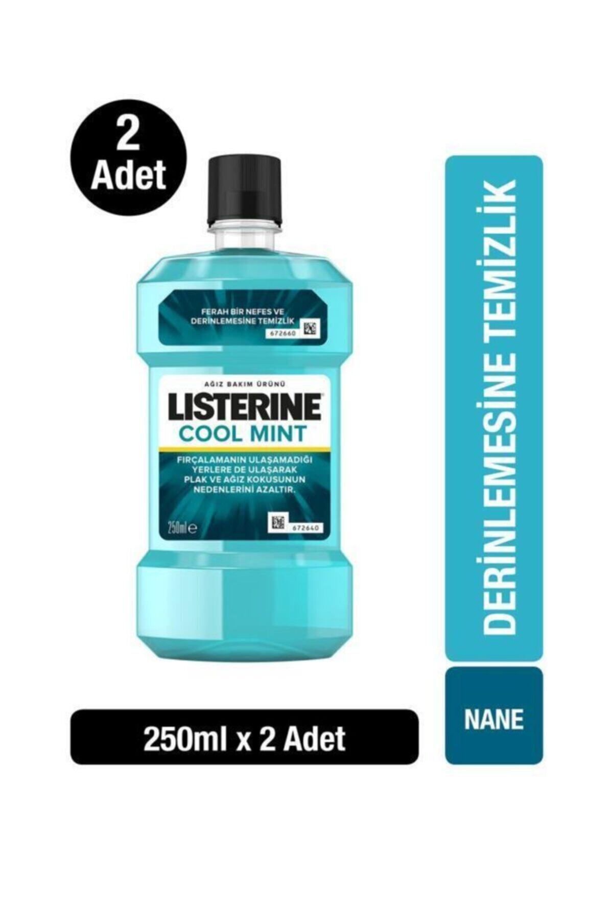 Listerine Cool Mint Ağız Bakım Suyu 250 ml X2