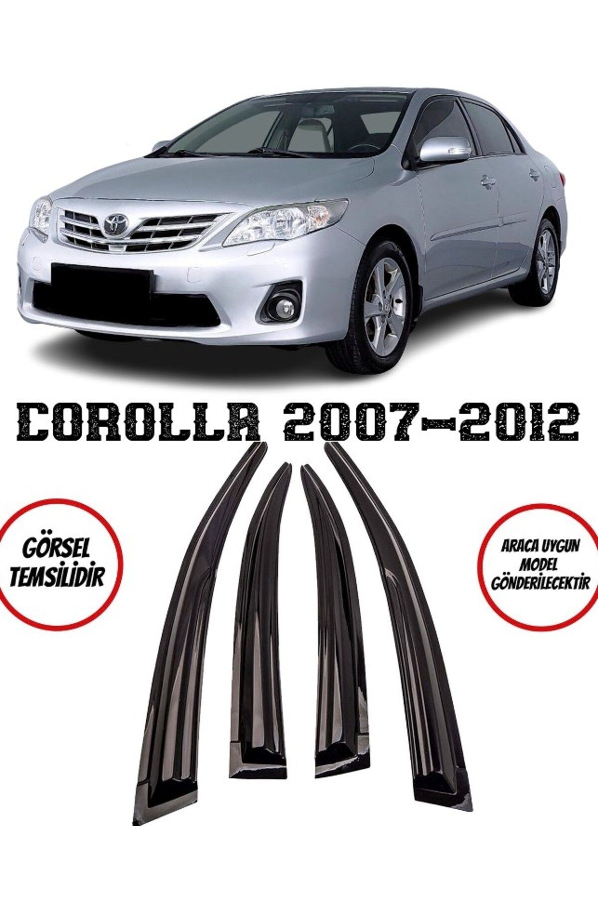 BALP Toyota Corolla Cam Rüzgarlığı 4lü 2007-2012 Arası