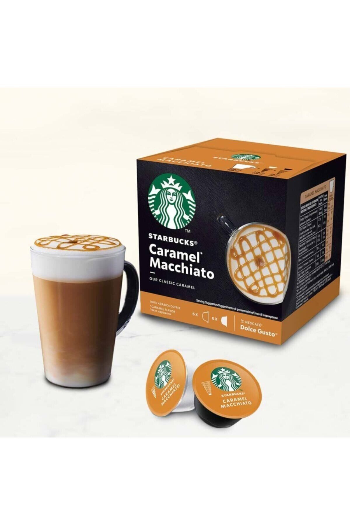 Nescafe Starbucks Macchiato Caramel 12x Kapsül Kahve Menşei Alman
