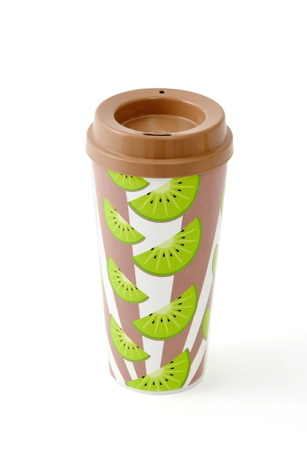 Yeni1Trend Kapaklı Plastik Çay Kahve Meyve Suyu Meşrubat Bardağı Gondol Kapaklı Bardak