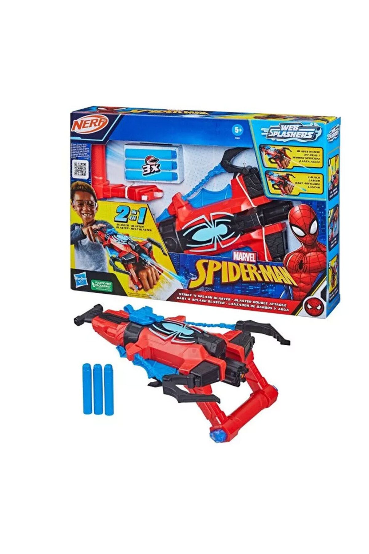 Nerf Spider-Man Strike N Splash Su Ve Dart Fırlatıcı F7852