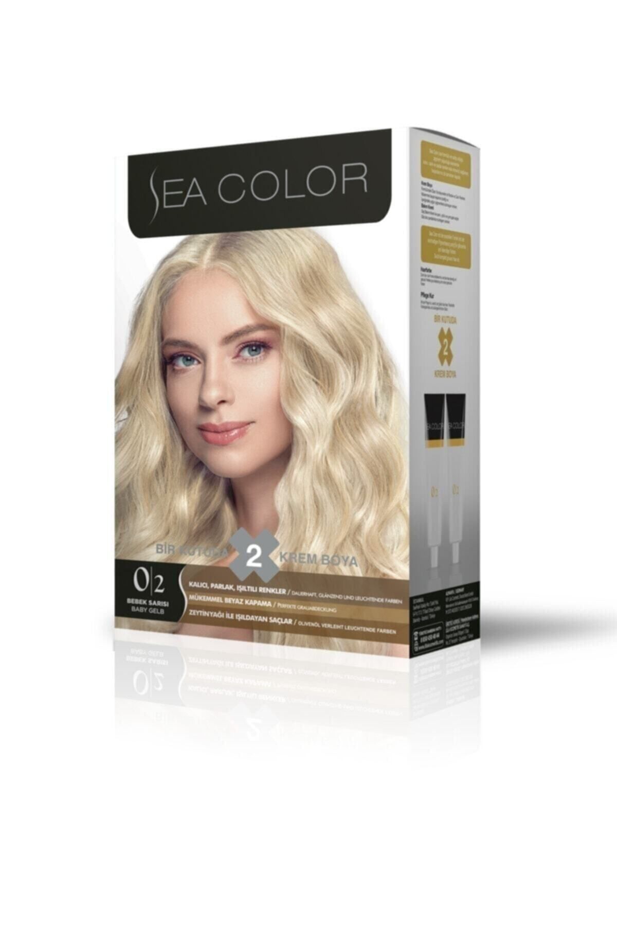 Sea Color Kadın Bebek Sarı Saç Boyası 0.2 Tüplü Set Boya