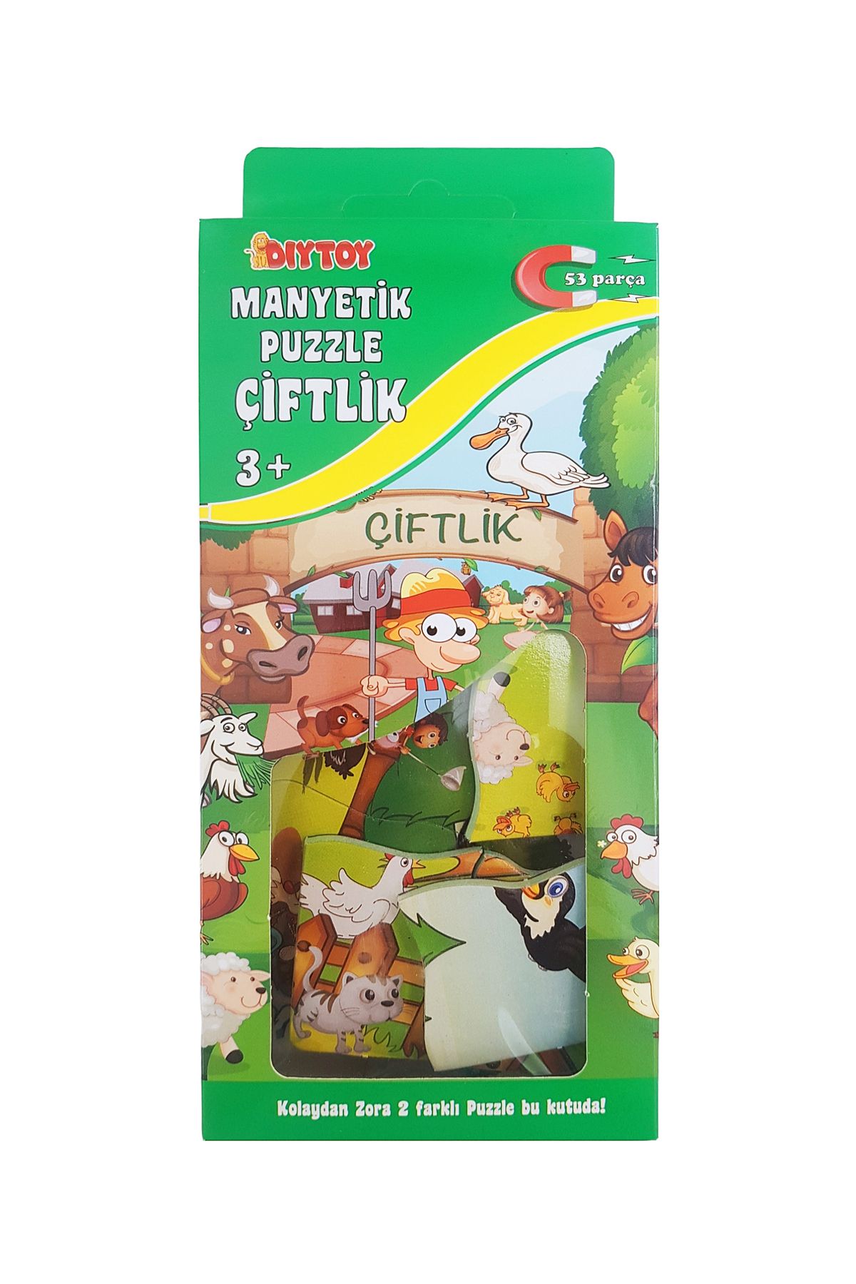 Diytoy Manyetik Çiftlik Puzzle Buzdolabı Magnet Eğitici Oyuncak Seti