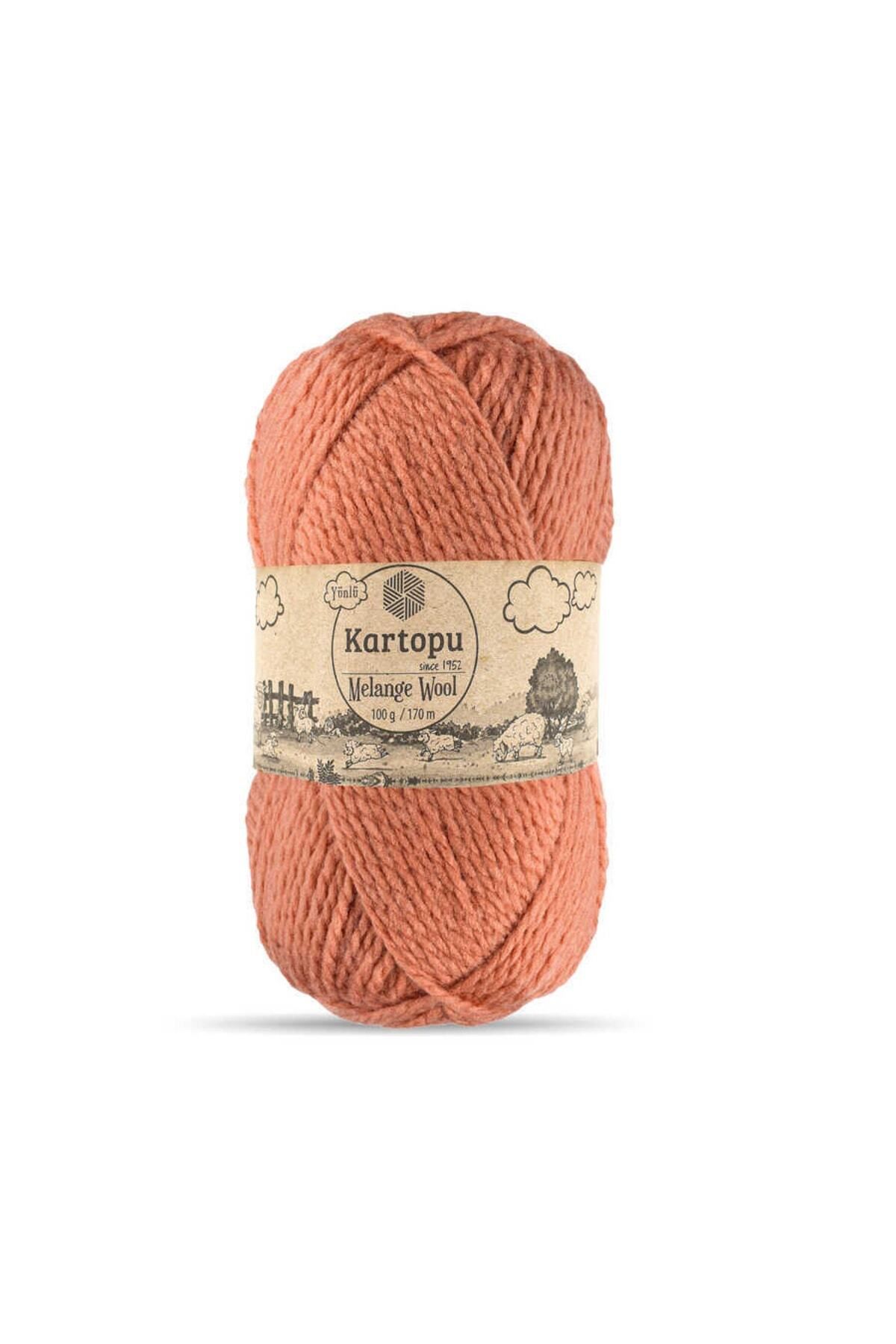 Kartopu Melange Wool K784 5 Adet Yünlü El Örgü İpi Soğan Kabuğu