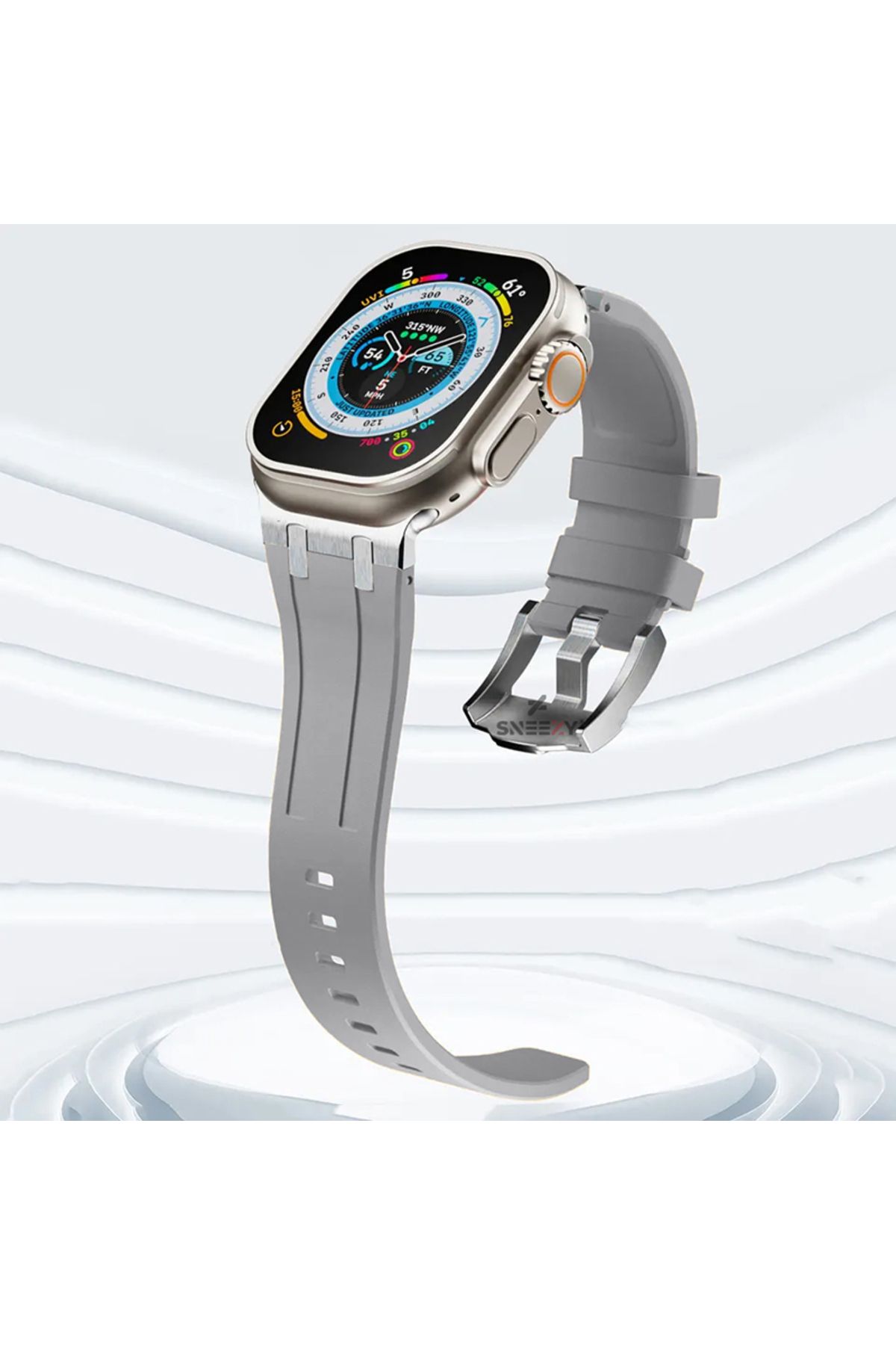 Sneezy Apple Watch 42-44-45-49MM İle Uyumlu Everest Tasarım Silikon Kordon
