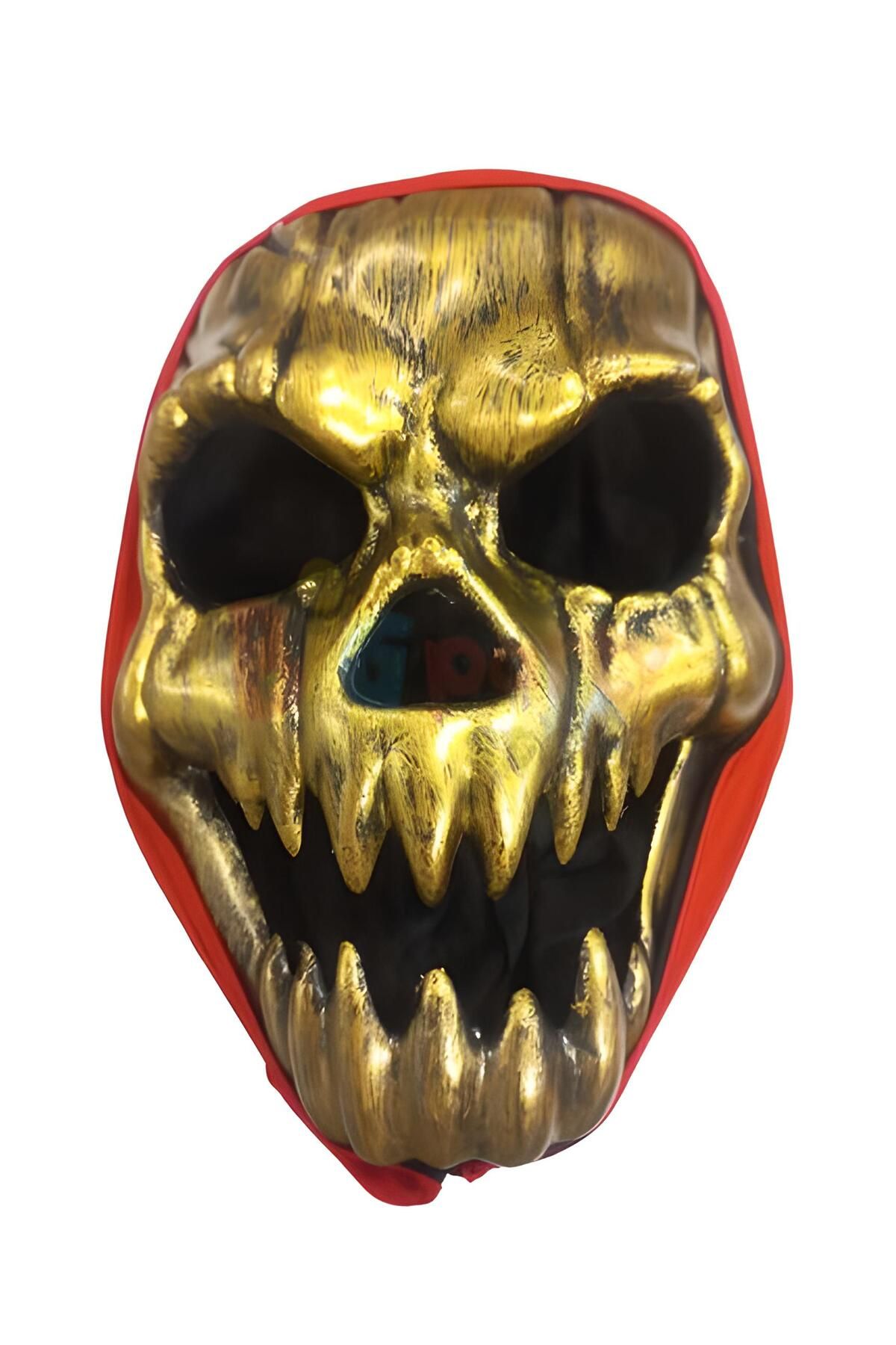 Big Party Halloween Maske İskelet Gold