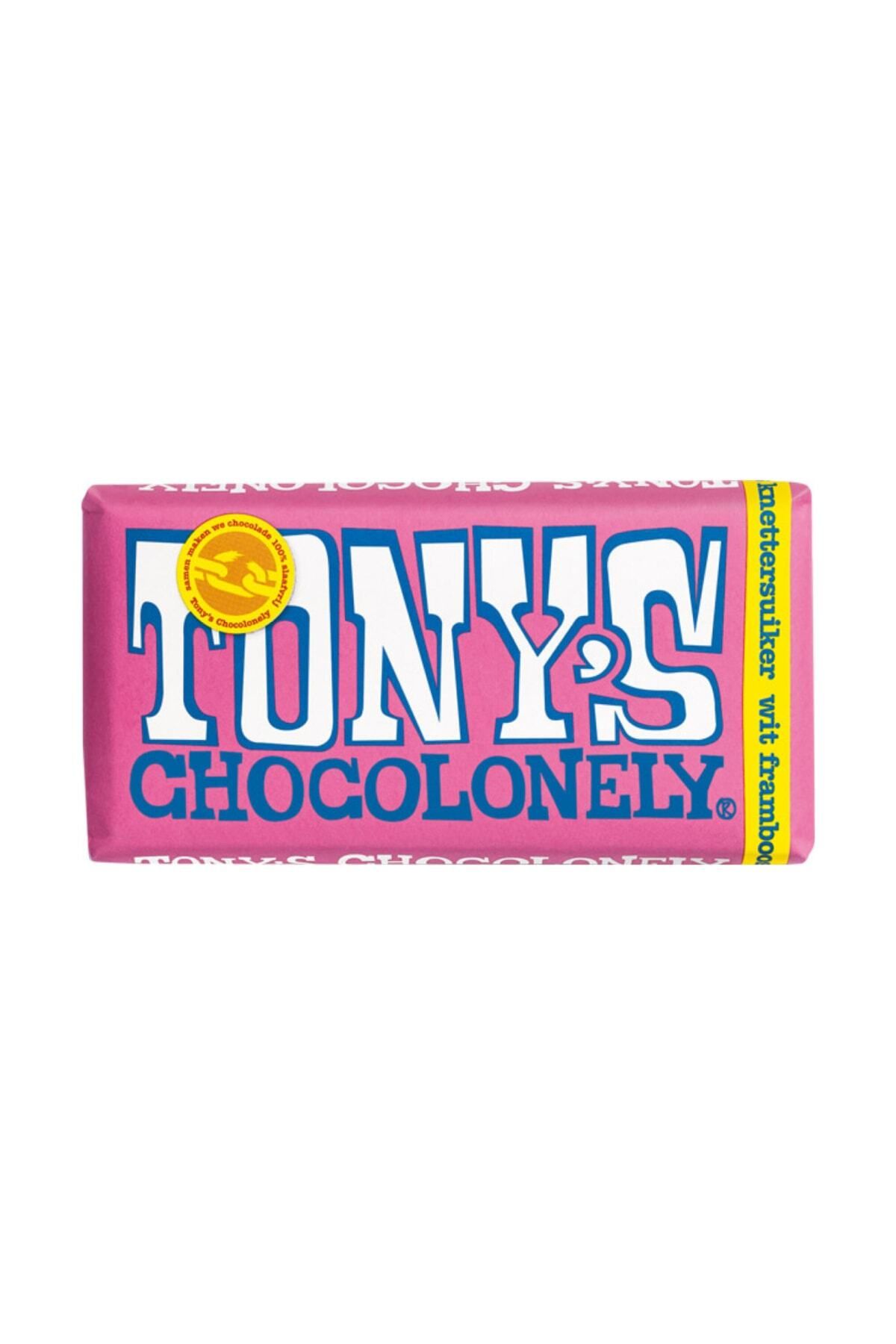 Tony's Chocolonely Tony's Frambuaz & Patlayan Şekerli Beyaz Çikolata 180 gr