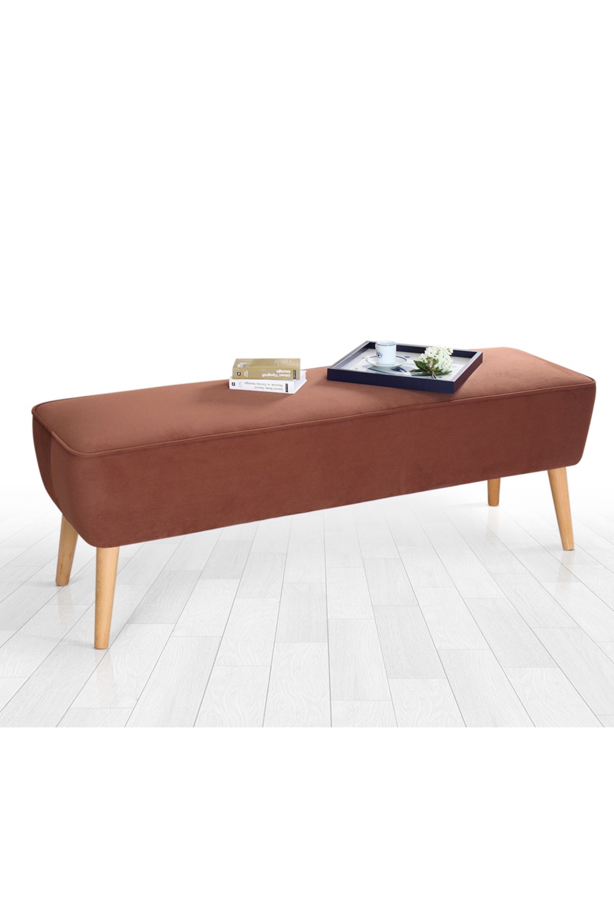 Lorence Home Dunel Bench Puf Kiremit