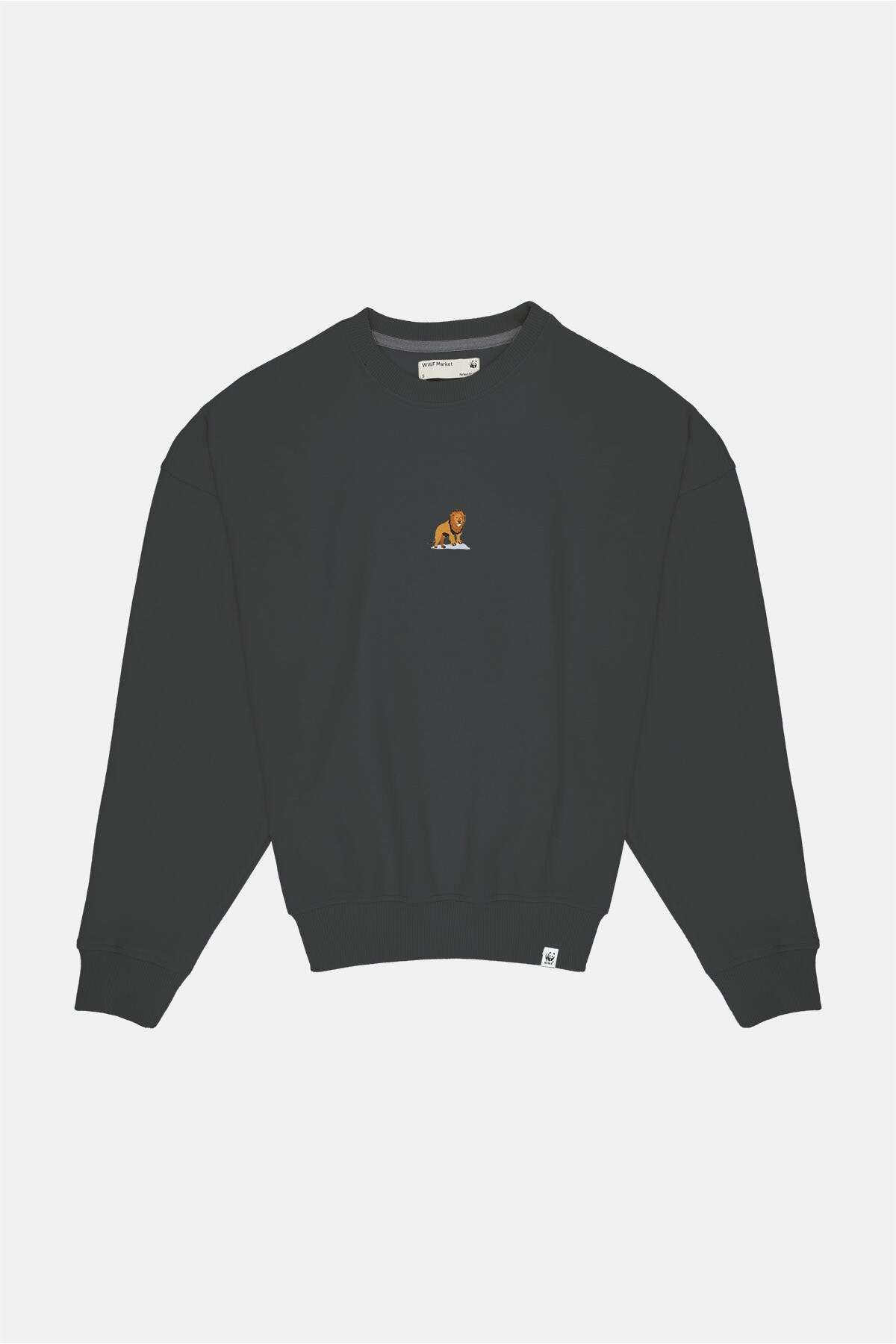 WWF Market Aslan Super Soft Oversize Sweatshirt - Antrasit