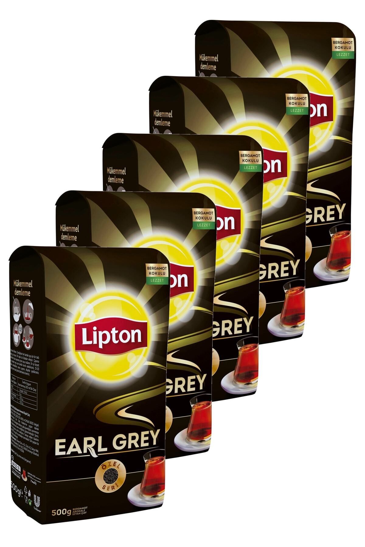 Lipton Earl Grey Dökme Çay 500 Gr. Beşli Set