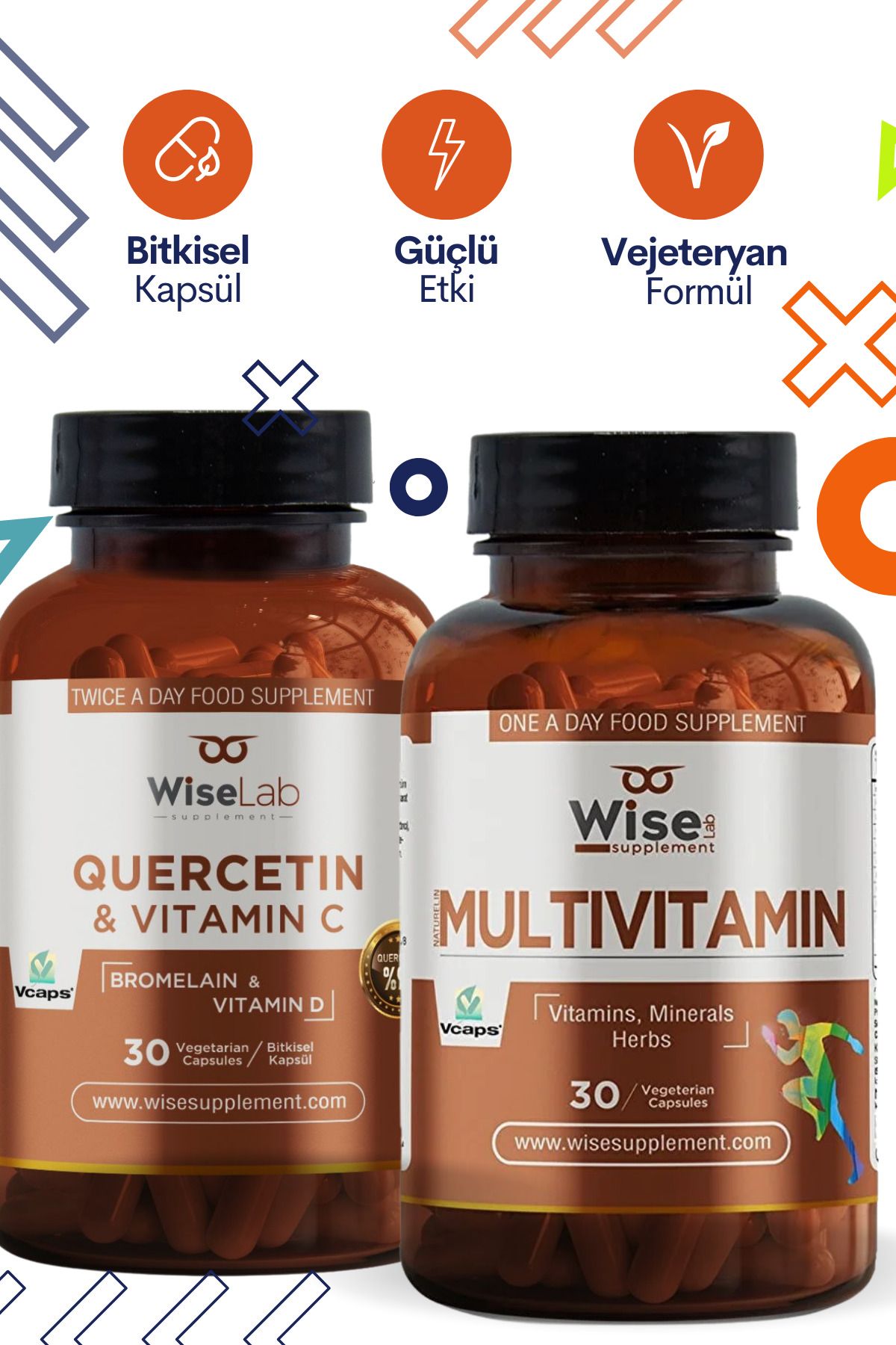 WiseLab Quercetin 30 Kapsül + Multivitamin