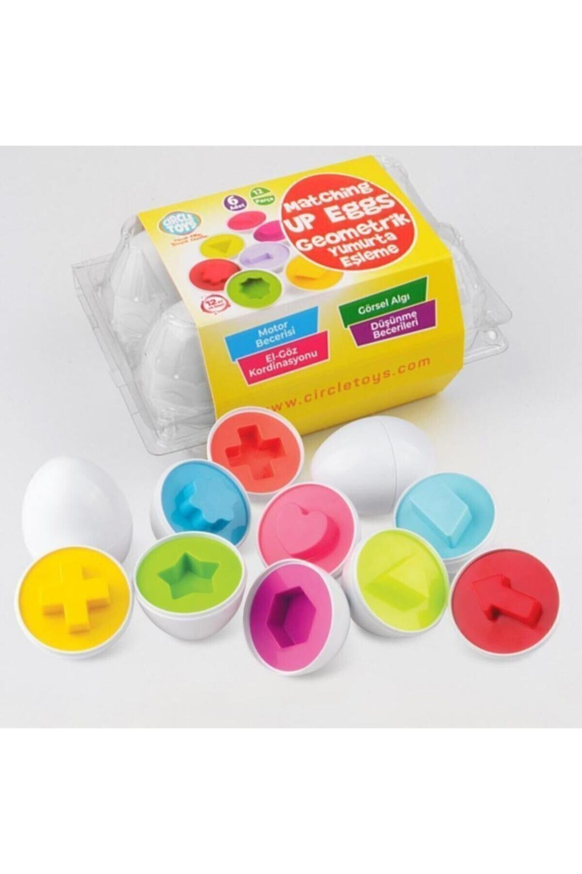 Circle Toys Vilya   Geometrik Yumurta Eşleme Oyunu 6'lı A+ Kalite