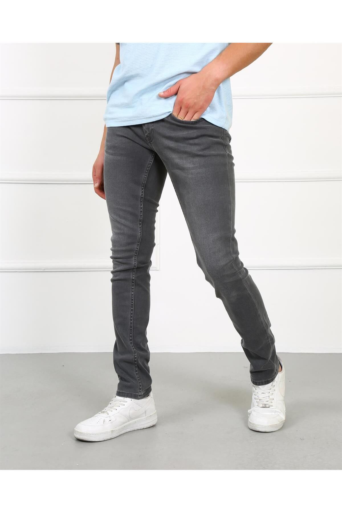 Twister Jeans Erkek Skinny Fit Düşük Bel Pantolon Panama Panama 675-01 Dark Grey