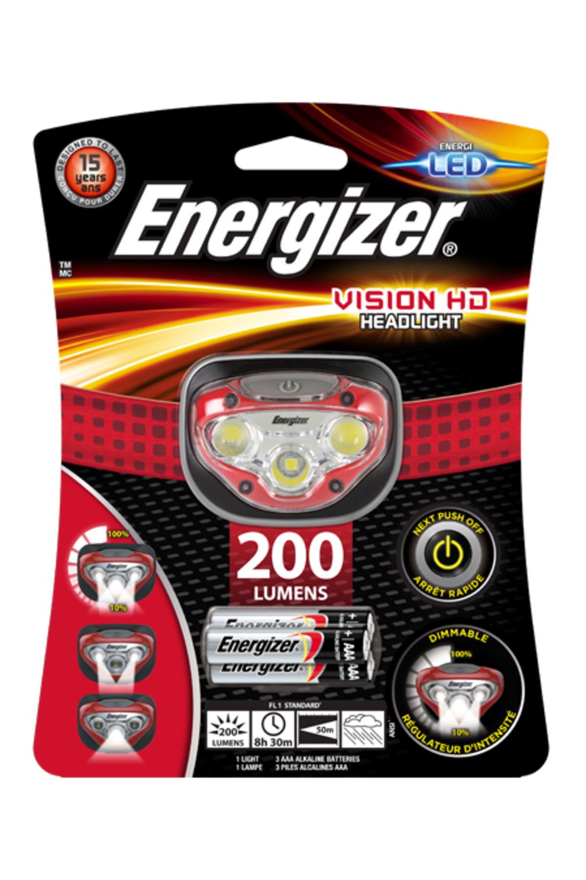 Energizer Vision Hd Headlight 3w Kafa Feneri