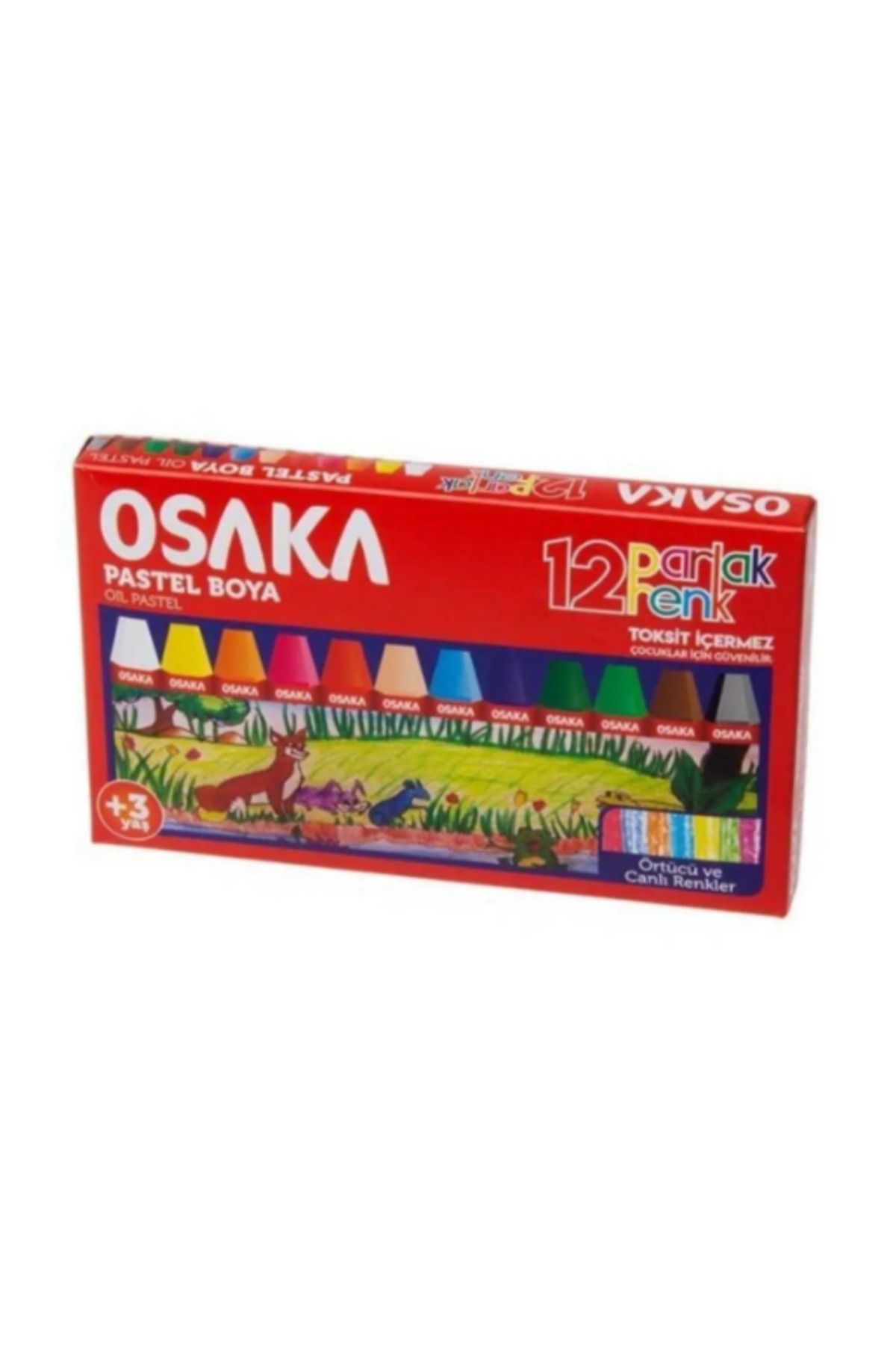 Osaka 12 Renk Pastel Boya 12 Li