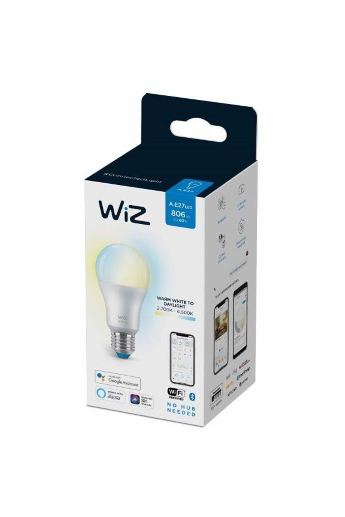 Wiz Philips Dimmable Smart 8w/60w Bth Wifi Kontrol Sarı/beyaz Işık - E27