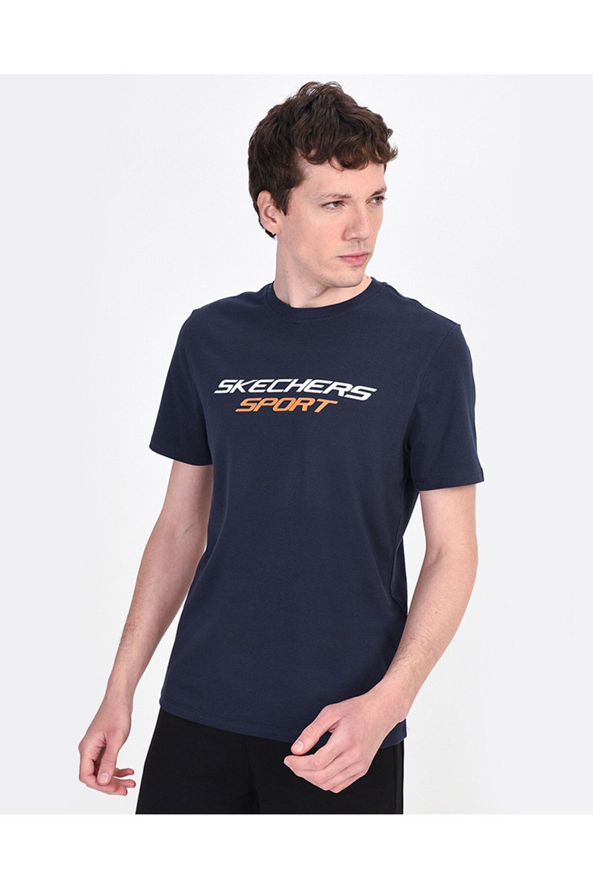 Skechers Graphic Tee's M Sport Base Print Erkek Lacivert Tshirt S201200-410