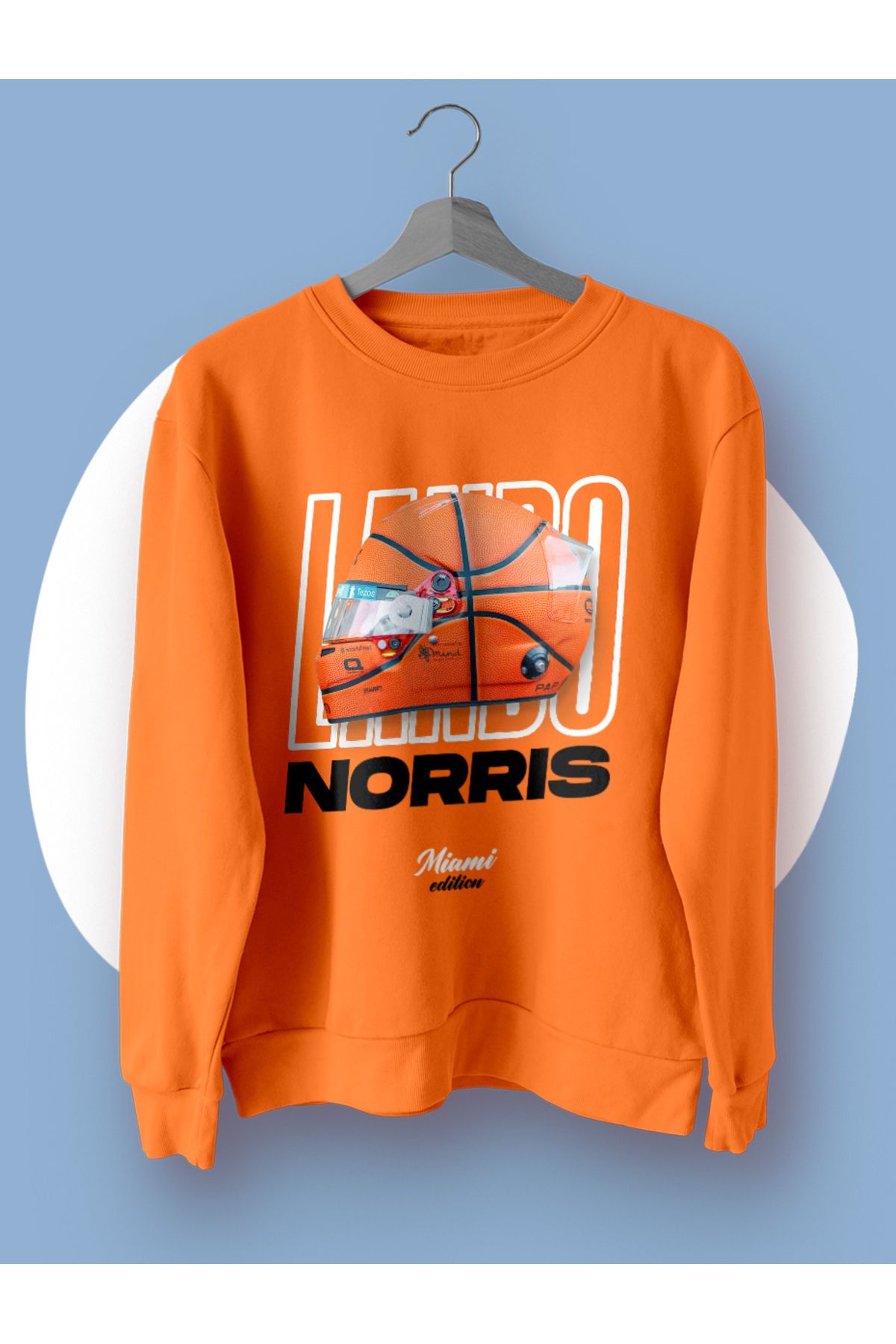 FANBOX SHOP Lando Norris Miami Edition Turuncu Renk Sweatshirt Kazak