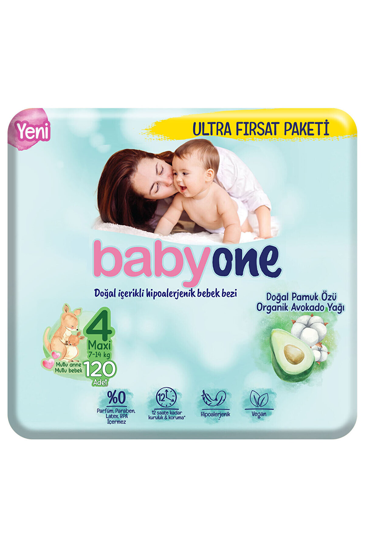 Babyone Yeni Bebek Bezi 4 Beden Maxi Ultra Fırsat Paketi 120 Adet