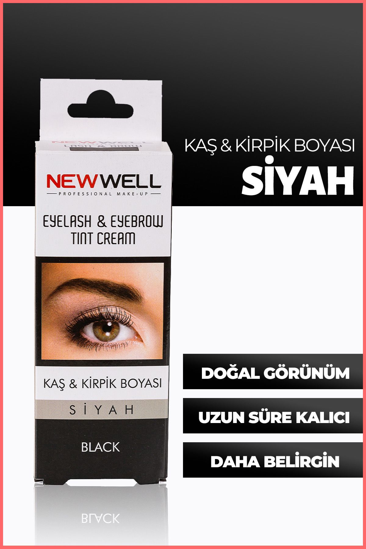 New Well Kaş & Kiprik Boyası - Siyah 8680923320915
