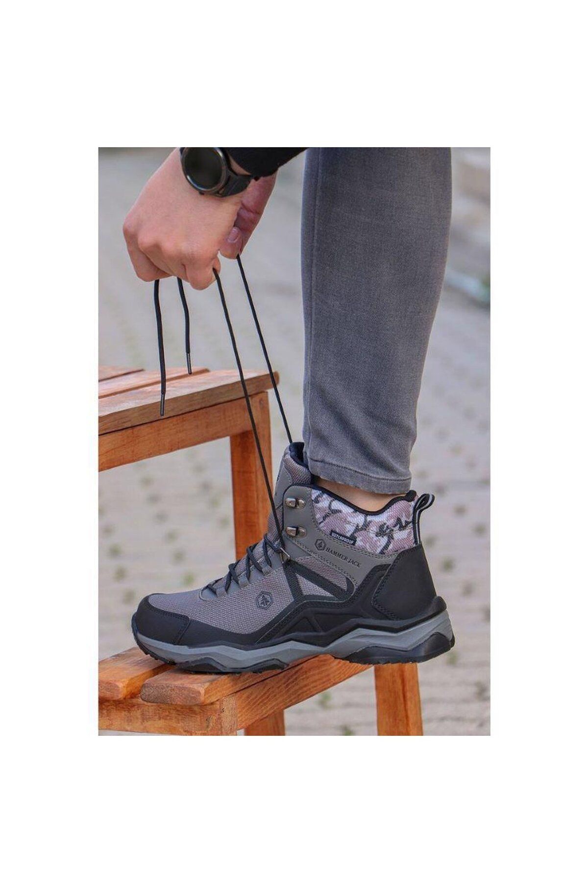 Hammer Jack 101 21752 Su Geçirmez Koyu Gri Kamuflaj Unisex Outdoor Bot