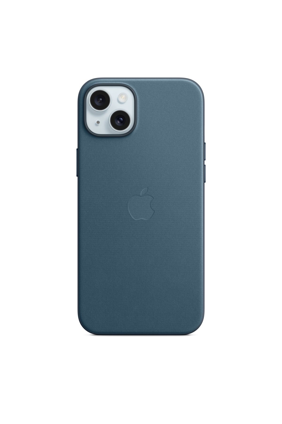 Apple iPhone 15 Plus için MagSafe Özellikli Mikro Dokuma Kılıf - Pasifik Mavisi