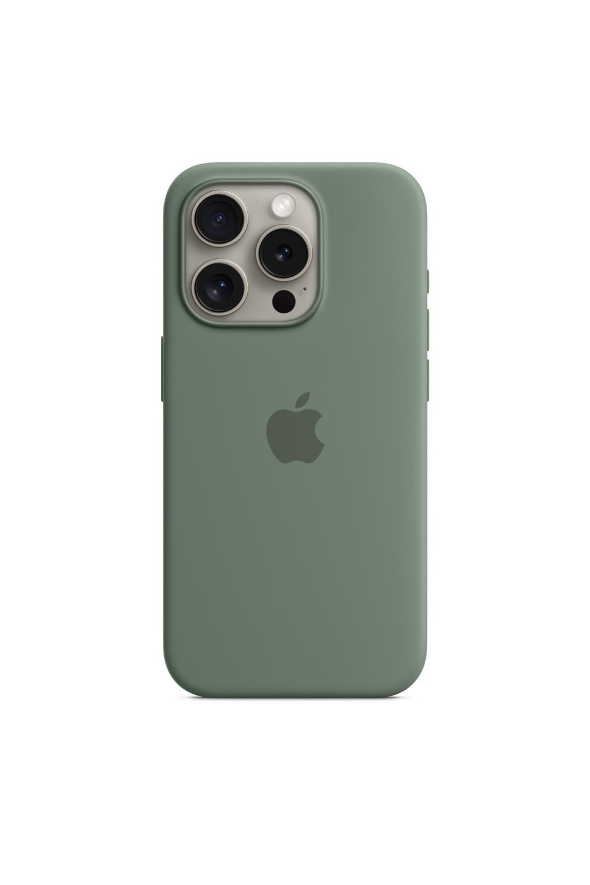 Apple iPhone 15 Pro için MagSafe Özellikli Silikon  Uyumlu Selvi