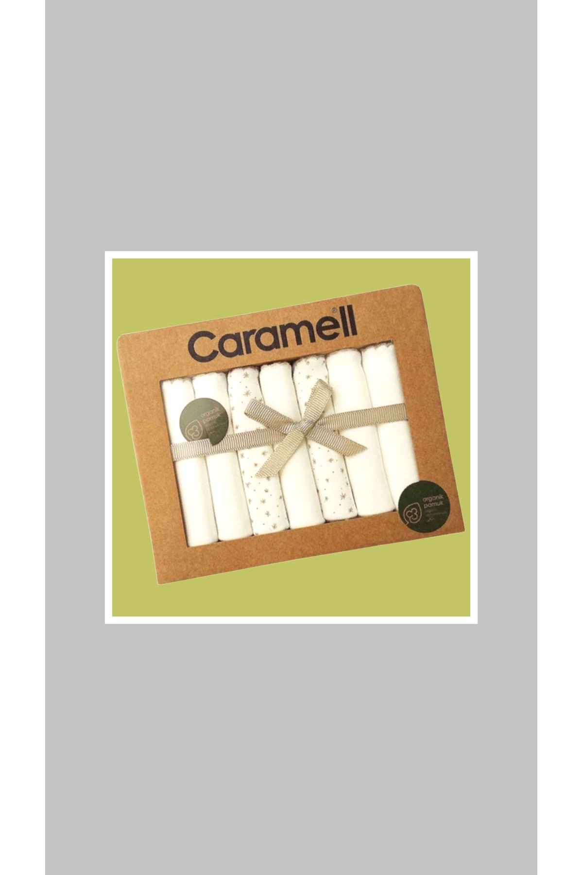 Caramell -Organik 7'li Bebek Ağız Mendili-Ekru