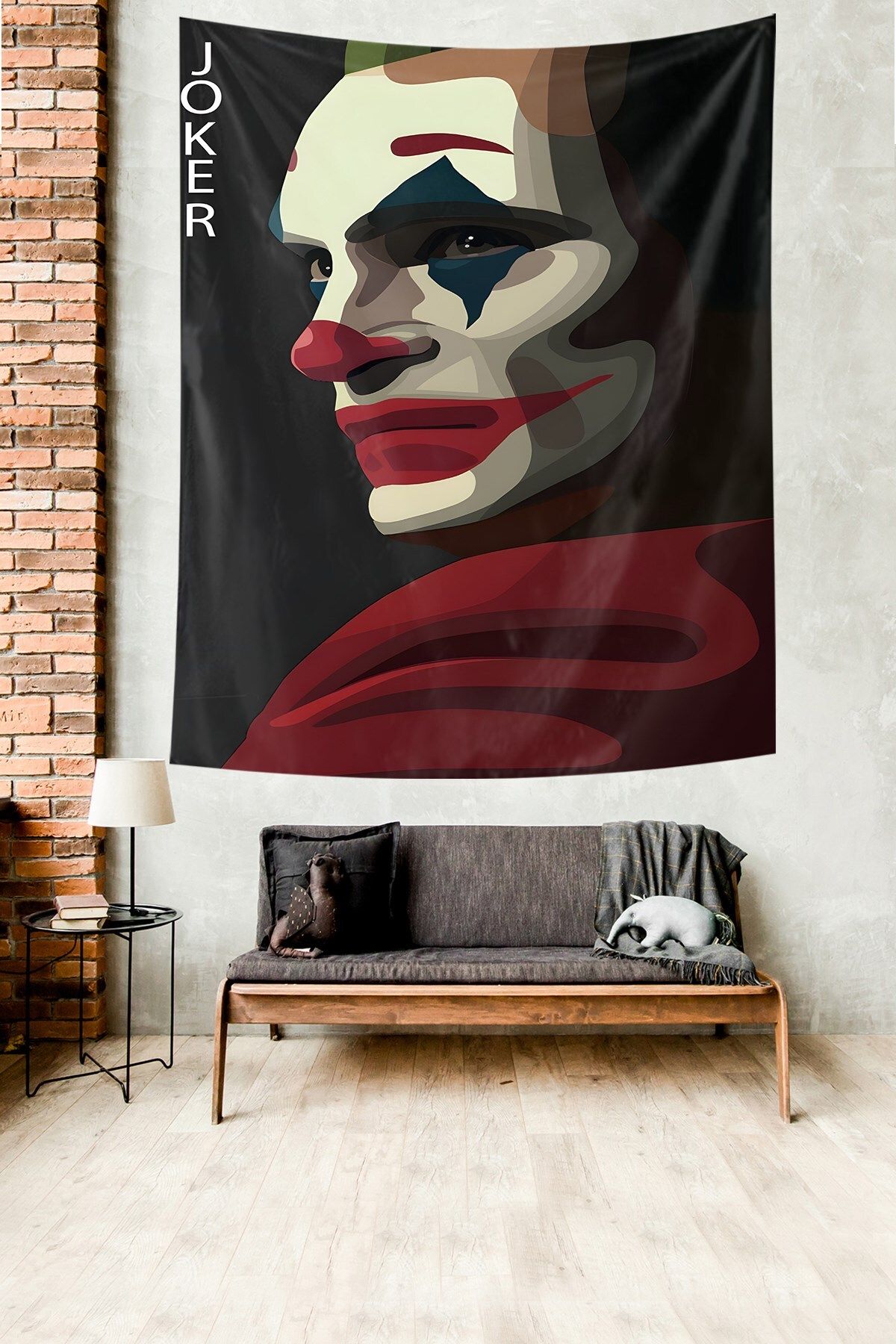 linazaitun Joker Leke Tutmaz Kumaş Duvar Örtüsü Duvar Halısı Tapestry