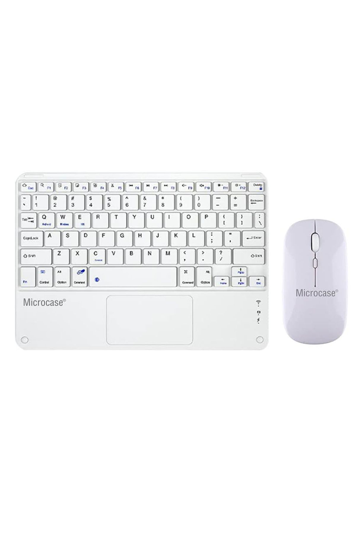 Microcase Tablet ve Telefonlar için Türkçe Q Bluetooth Touchpad Klavye ve Mouse Set - AL3560