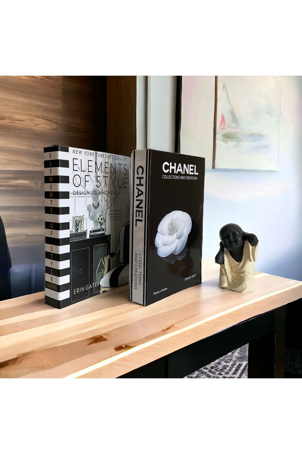 NARİBA Element & Chanel Siyah Dekoratif Kitap Kutusu 2’li set